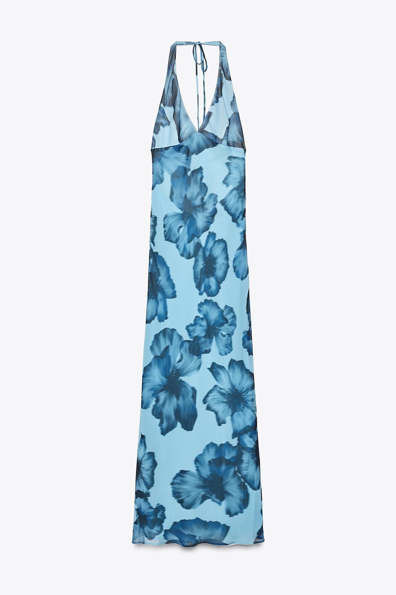 Lucy - Vestido largo estampado halter