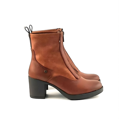 Botines de Piel Premium con Diseño Distintivo Para Mujer