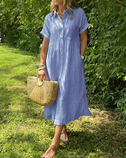 Paz - Vestido Camisero con Botones y Bolsillos