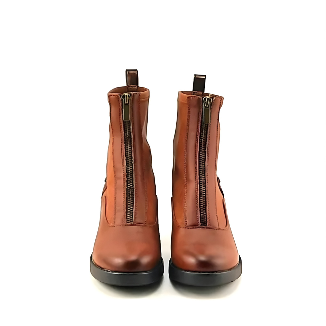 Botines de Piel Premium con Diseño Distintivo Para Mujer