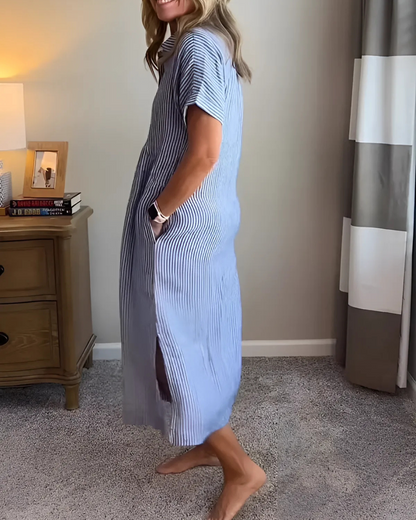 Paz - Vestido Camisero con Botones y Bolsillos