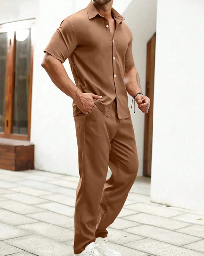 Borja - Conjunto camisa manga corta y pantalón ajustable®