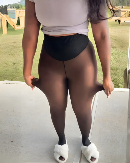 Leggings Modelador Térmico con Efecto Transparente para Mujer