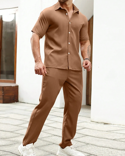 Borja - Conjunto camisa manga corta y pantalón ajustable®